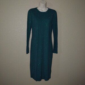 NWT $475 Sz S Saintart Green Shelia Long Sleeve Embelished Dress= HOLIDA…